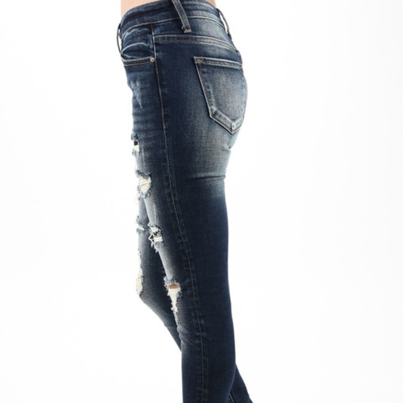 NWT Dark Wash Destructed Jeans - Picture 3 of 4